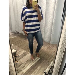 Blue & White striped top